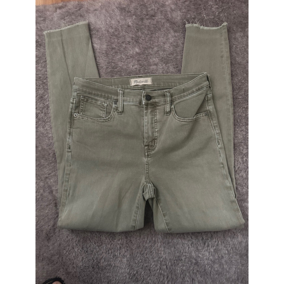 Madewell Skinny Jeans Women’s Size 26 Green High Rise Stretch Denim Pants Casual - Picture 5 of 8